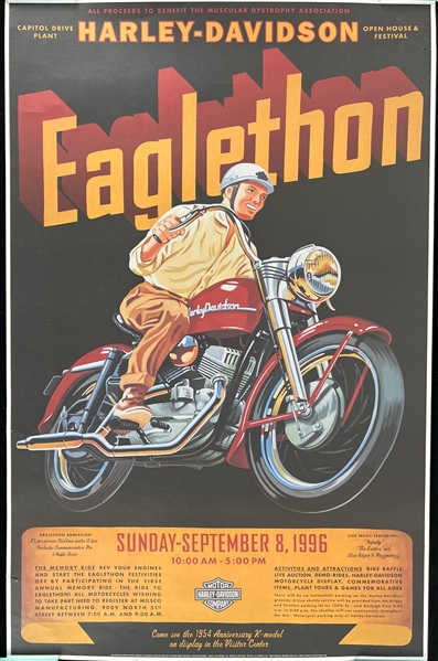 Vintage Cowboy Exhibit Cards, U.S. Flag, American Revolution Banner, and Harley-Davidson Poster (Lot of 38)