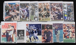 1960s-2000s Football Signed Photos Index Cards Cuts Collection - Lot of 50