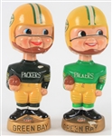 1960s Green Bay Packers 7.75" Vintage Nodders - Lot of 2 