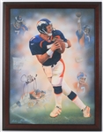 1998 John Elway Denver Broncos Signed "Portrait of a Champion" 21x27 Framed Canvas Print (JSA)