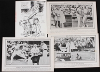 1930s-1960s Illustrated Current News Tennis Champions w/ Phil Bissell Illustrations (Lot of 6)