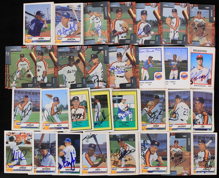 1980s-90s Signed Baseball Trading Cards - Lot of 140