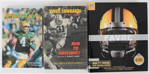 1960s-2000s Vince Lombardi & Brett Favre Green Bay Packers Signed Book (Brett Favre COA)