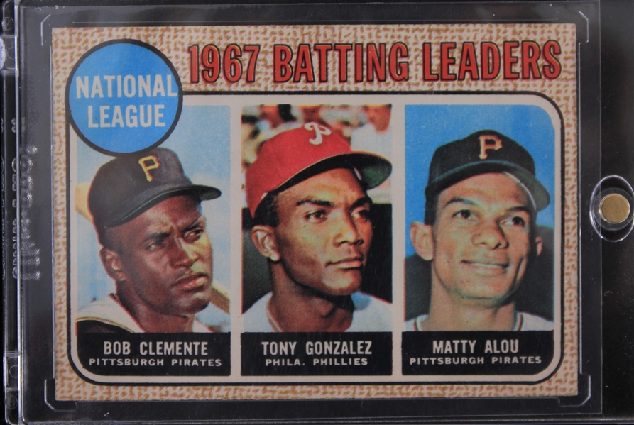 1968 Topps 1967 NL Batting Leaders Baseball Trading Card