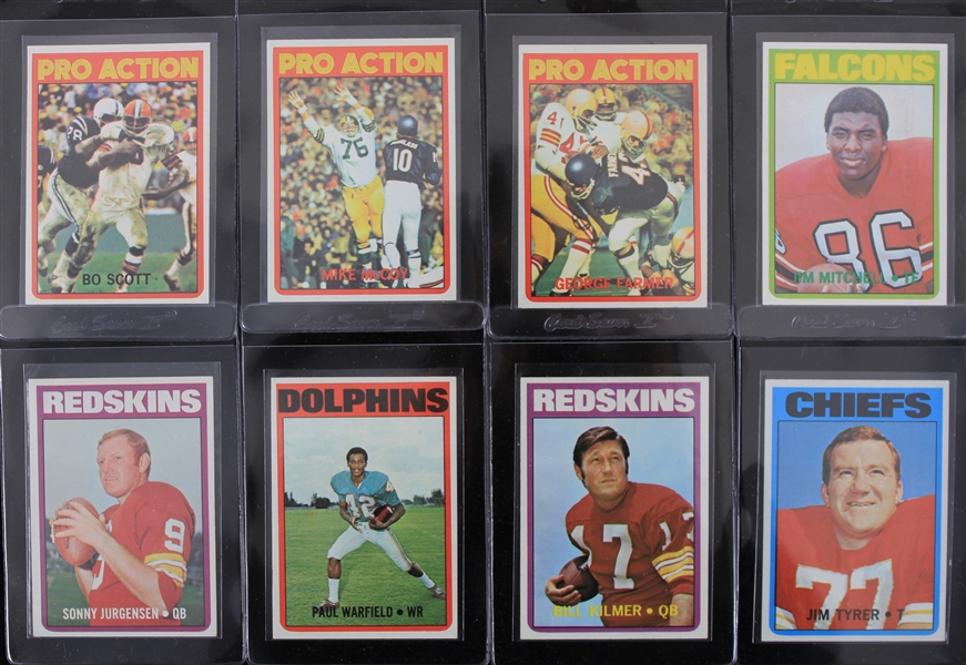 1972 Topps Football Trading Cards - Lot of 15