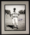 1950s Andy Pafko Milwaukee Braves Signed 18" x 27" Framed Black & White Photo (MEARS LOA)