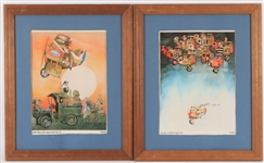 1950s Kersten WWII 18" x 22" Framed Lithographs - Lot of 3