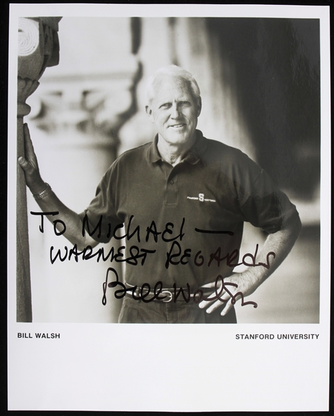 1992-94 Bill Walsh Stanford Cardinal Signed 8" x 10" Photo (JSA)   