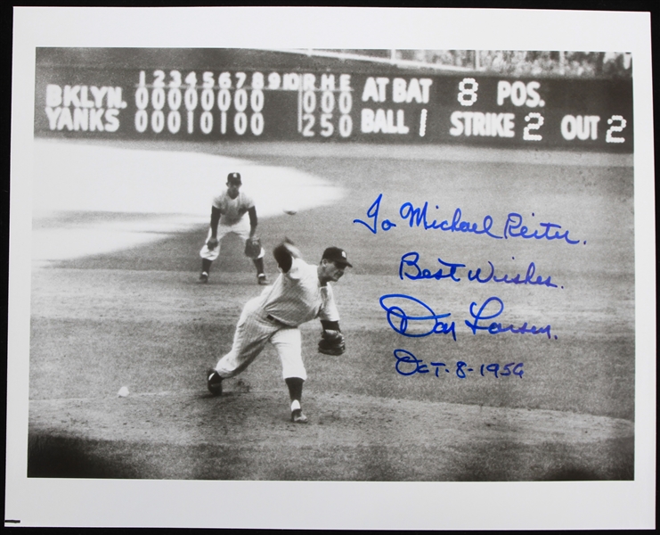 1980s Don Larsen New York Yankees Signed 8" x 10" Photo (JSA)