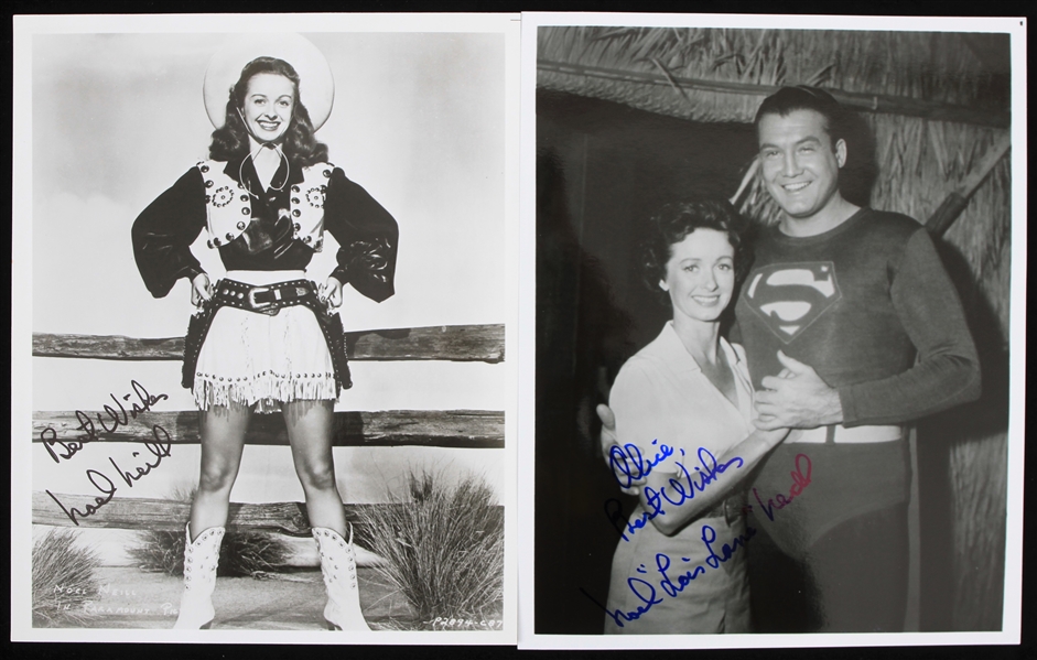 1970s Noel Neill Lois Lane Actress Signed 8" x 10" Photos - Lot of 2 (JSA)