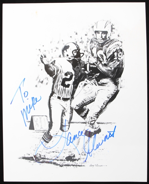 1988 Lance Alworth San Diego Chargers Signed 8" x 10" Photo (JSA)