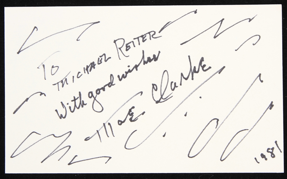 1981 Mae Clarke Bride of Frankenstein Signed 3" x 5" Index Card (JSA)