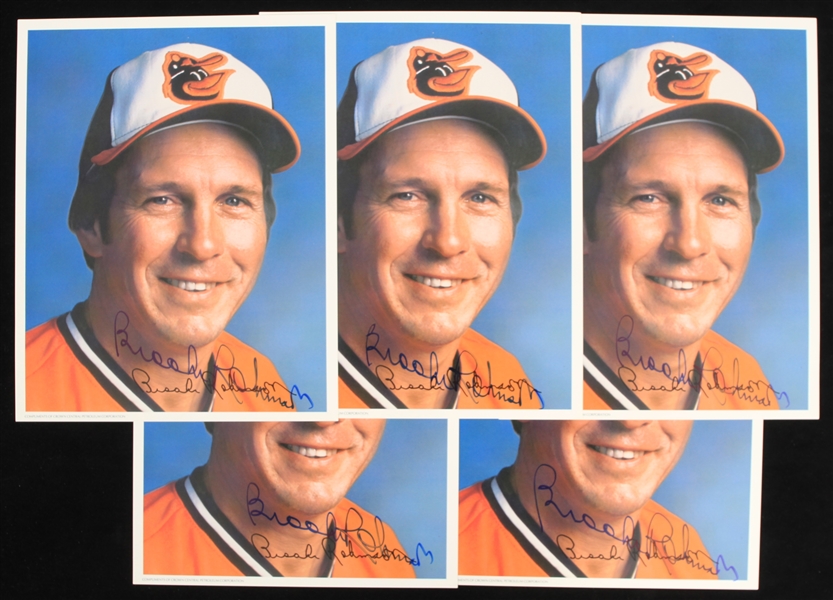 1970s Brooks Robinson Baltimore Orioles Signed 8" x 10" Photos - Lot of 5 (JSA)