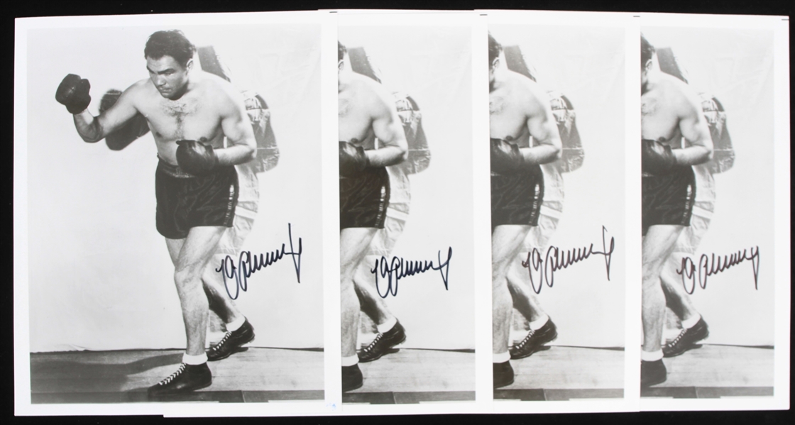 1980s Max Schmeling World Heavyweight Champion Signed 8" x 10" Photos - Lot of 4 (JSA)