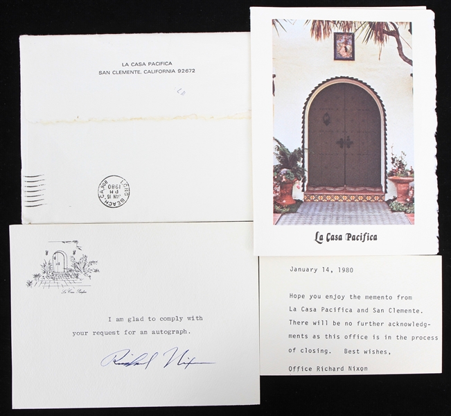 1980 Richard Nixon 37th President of the United States Signed 4.5" x 6.25" Autograph Request Card (JSA)