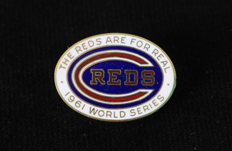 1961 Cincinnati Reds The Reds Are For Real 1.25" World Series Press Pin