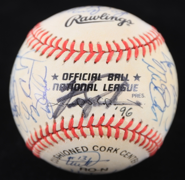 1996 Chicago Cubs Signed ONL Coleman Baseball w/ 20+ Signatures Including Fergie Jenkins, Billy Williams, Ryne Sandberg & More (*Full JSA Letter*) 