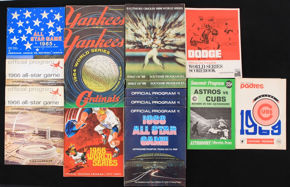 1964-78 All Star Game World Series Postseason Baseball Programs - Lot of 30