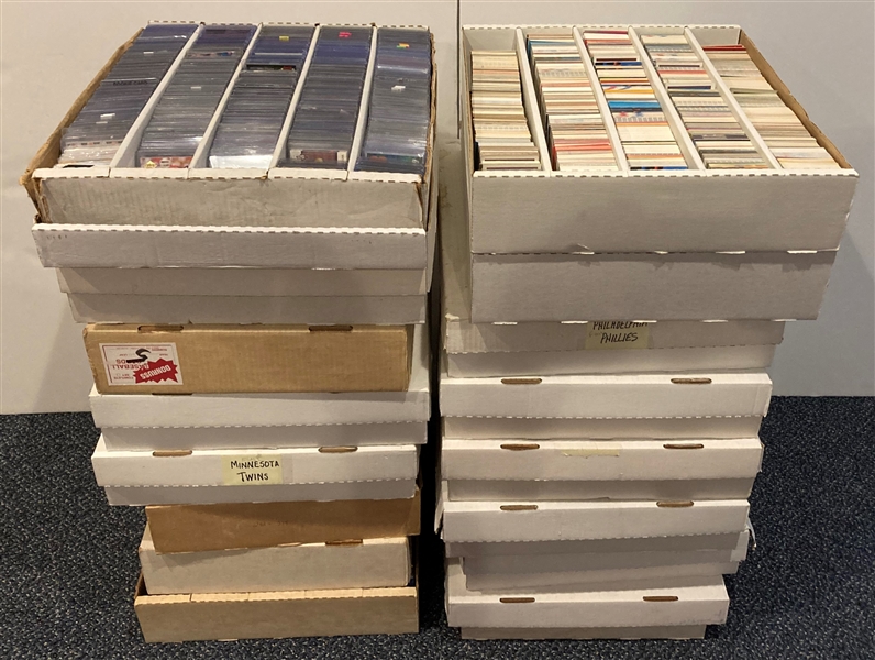 1980s-2000s Baseball & Football Trading Cards (Lot of 50,000+)