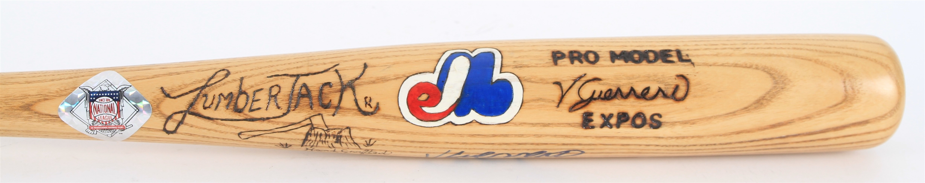 1996 Vladimir Guerrero Minor Leagues Signed Lumber Jack Hand Crafted Professional Model Bat (MEARS LOA/JSA)