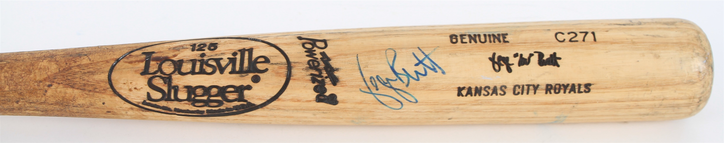 1991-93 George Brett Kansas City Royals Signed Louisville Slugger Professional Model Bat (MEARS LOA/JSA)