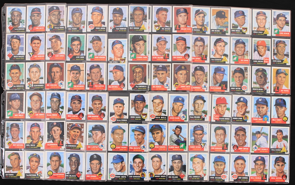1953 Topps Baseball Archives Trading Cards Near Complete Set w/ 330 of 331 Cards (Missing Al Lopez)