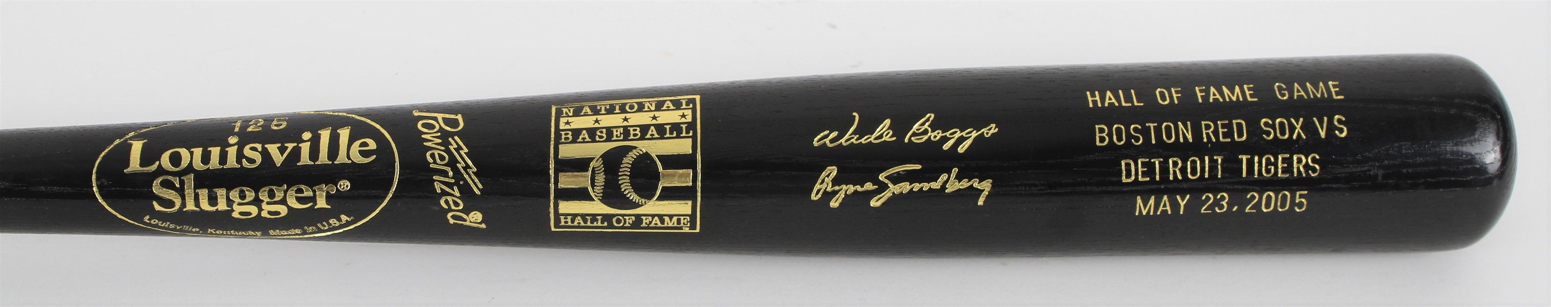 2005 Wade Boggs Ryne Sandberg Hall of Fame Game Louisville Slugger Commemorative Bat
