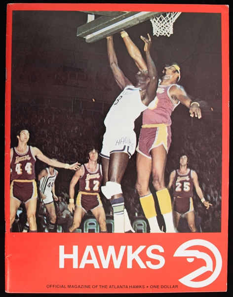1973 Atlanta Hawks Philadelphia 76ers Game Program