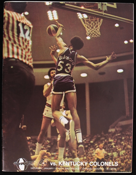 1973 Utah Stars Kentucky Colonels Salt Palace ABA Game Program