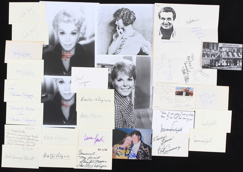 1970s-80s Actors & Actresses Signed Photos & Index Cards - Lot of 30+