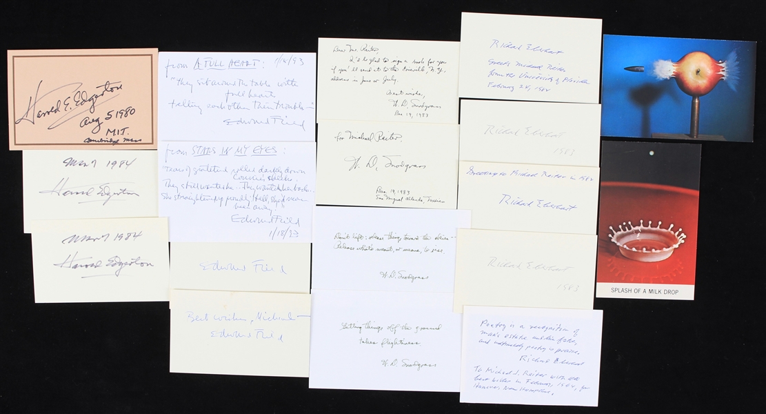 1980s Poets Signed Index Cards - Lot of 16