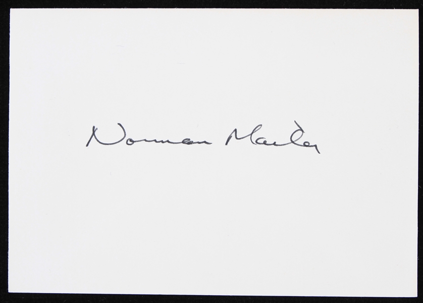 1980s Norman Mailer Author Signed 4.75" x 6.75" Bi-Fold Card (JSA)