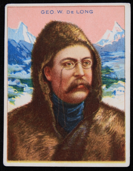 1910 George DeLong Worlds Greatest Explorers Hassan T110 Trading Card