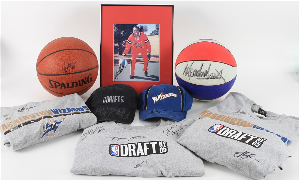 2000s Signed Basketball Memorabilia Collection - Lot of 9 w/ Christian Laettner, Meadowlark Lemon, Chris Paul & More (JSA)