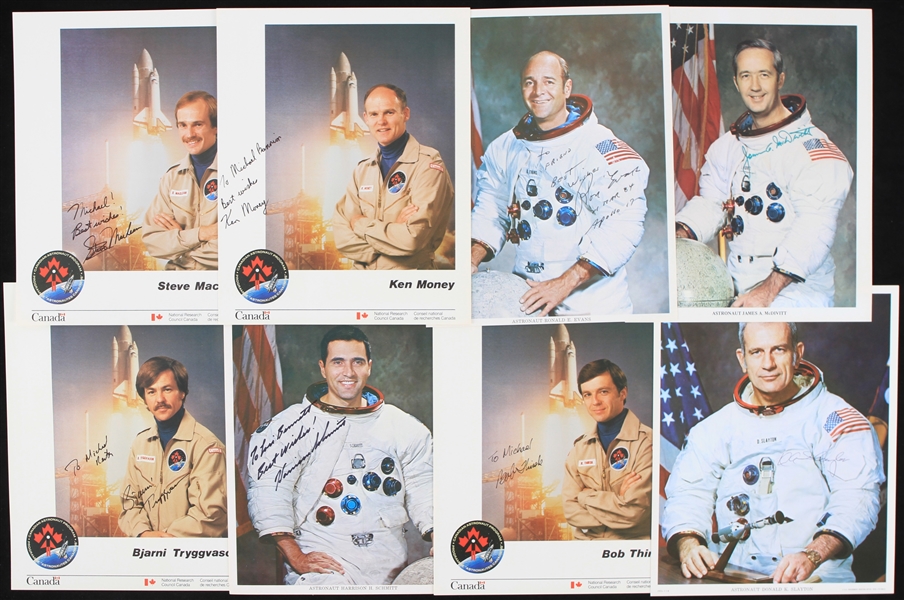 1980s NASA Astronaut Signed Photo Index Card & Business Card Collection - Lot of 45 (JSA)