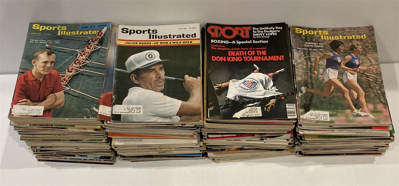 1950s -80s Baseball Football Basketball Sports Magazine Collection - Lot of 1,000+