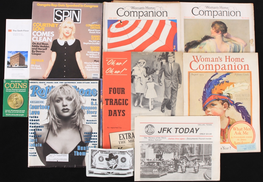 1920s-90s Americana Collection - Lot of 13 w/ John F. Kennedy, Womans Home Companion Magazines & More