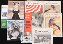 1920s-90s Americana Collection - Lot of 13 w/ John F. Kennedy, Womans Home Companion Magazines & More