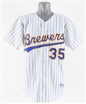 1992 Bill Castro Milwaukee Brewers Game Worn Home Jersey (MEARS LOA)