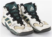 1995-99 Jeff Thomason Green Bay Packers Signed Game Worn Adidas Turf Shoes (MEARS LOA/JSA)