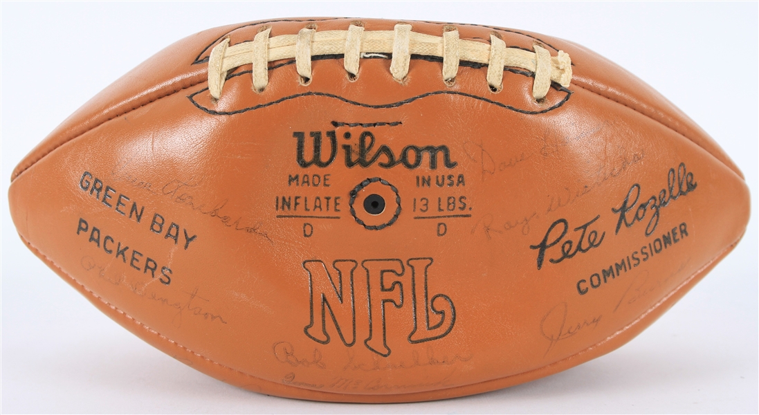 1960s Green Bay Packers ONFL Rozelle Team Signature Stamped Football