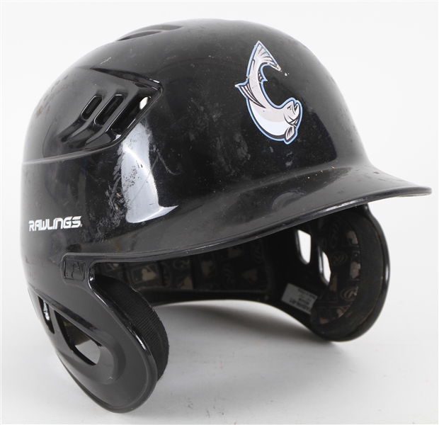 2016-17 Lakeshore Chinooks Game Worn Dual Ear Flap Batting Helmet (MEARS LOA)