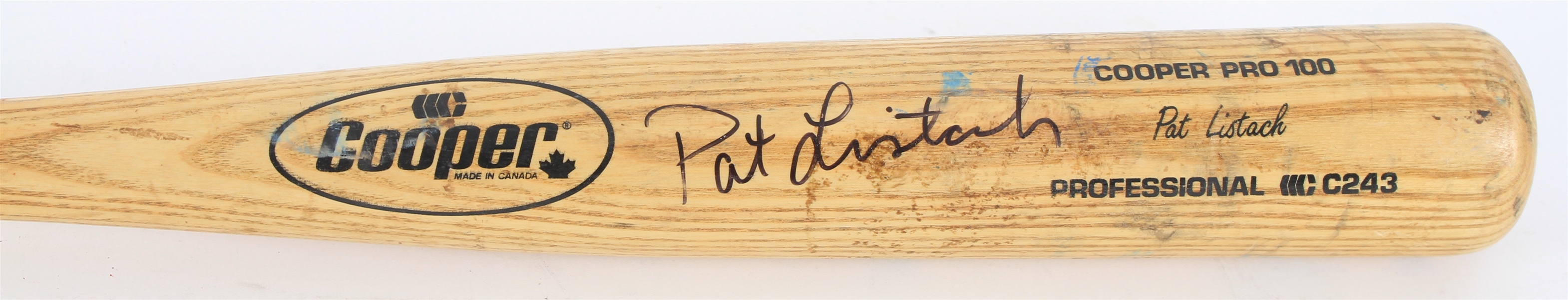 1992-95 Pat Listach Milwaukee Brewers Signed Cooper Professional Model Game Used Bat (MEARS LOA/JSA)