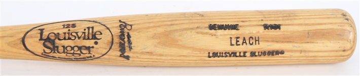 1987-88 Terry Leach New York Mets Louisville Slugger Professional Model Game Used Bat (MEARS LOA)