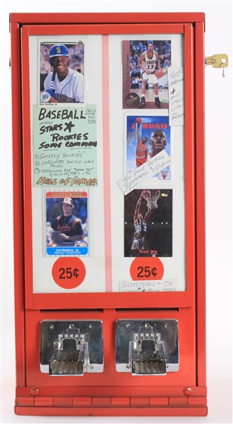 1980s-90s Sports Card Center Coin-Operated 13x21 Dispenser 