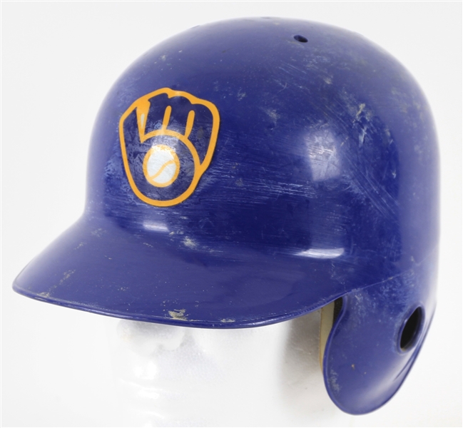 1993 Alex Diaz Milwaukee Brewers Game Worn Batting Helmet (MEARS LOA)
