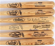 1990s Signed Baseball Bat Collection - Lot of 6 w/ 1955 Dodgers Multi Signed, Paul Molitor, Cecil Cooper & More (JSA)
