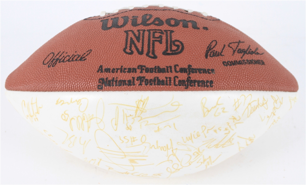 1993 Green Bay Packers Team Signed ONGL Tagliabue Autograph Panel Football w/ 50+ Signatures Including Reggie White, Brett Favre, Mike Holmgren & More 