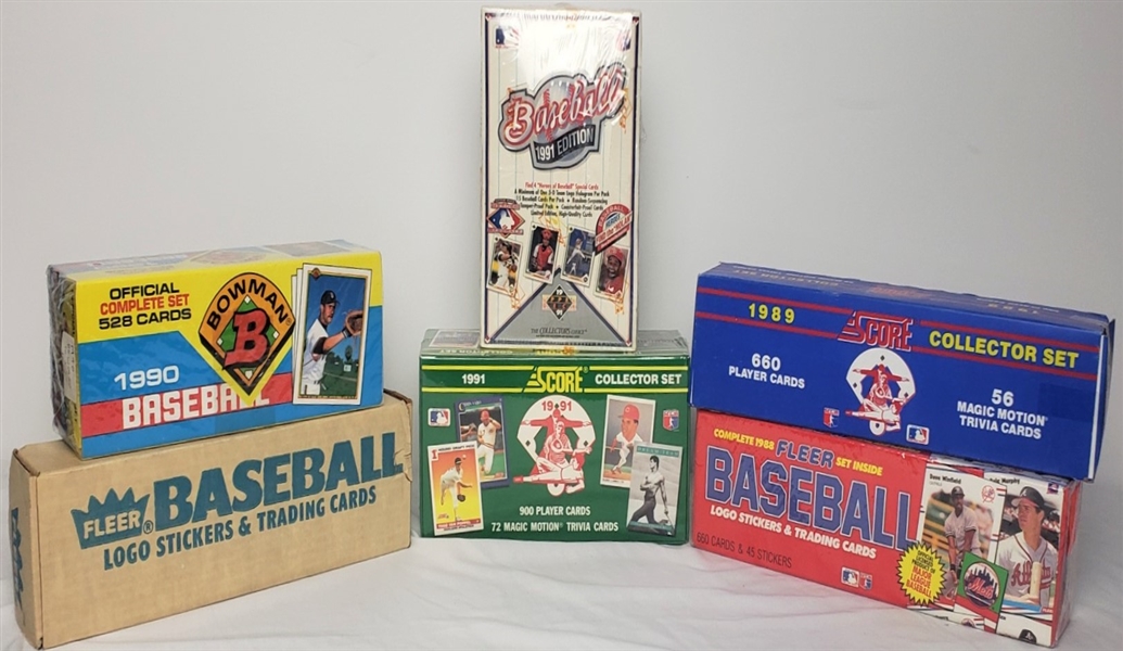 1980s-1990s Bowman, Fleer, Score Baseball Trading Cards
