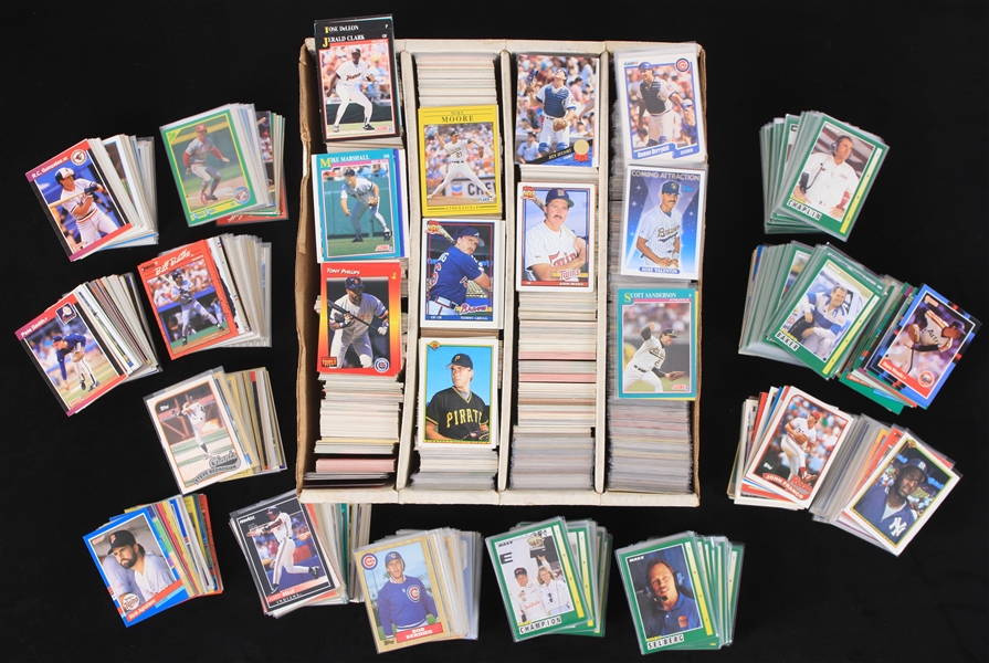 1980s-90s Baseball Basketball Auto Racing Trading Card Collection - Lot of 2,500+